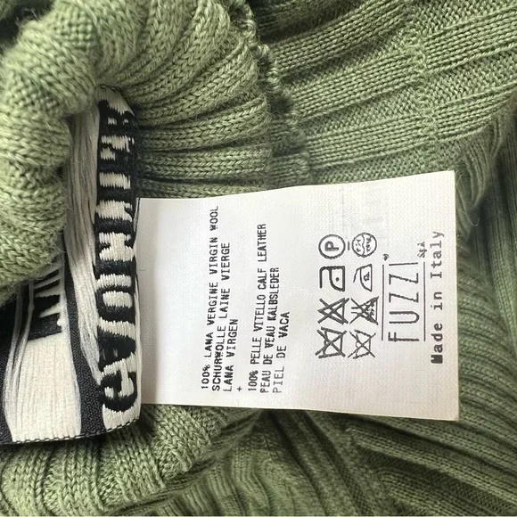 Jean Paul Gaultier vintage Olive Ribbed Turtleneck Sweater size S - Picture 7 of 7